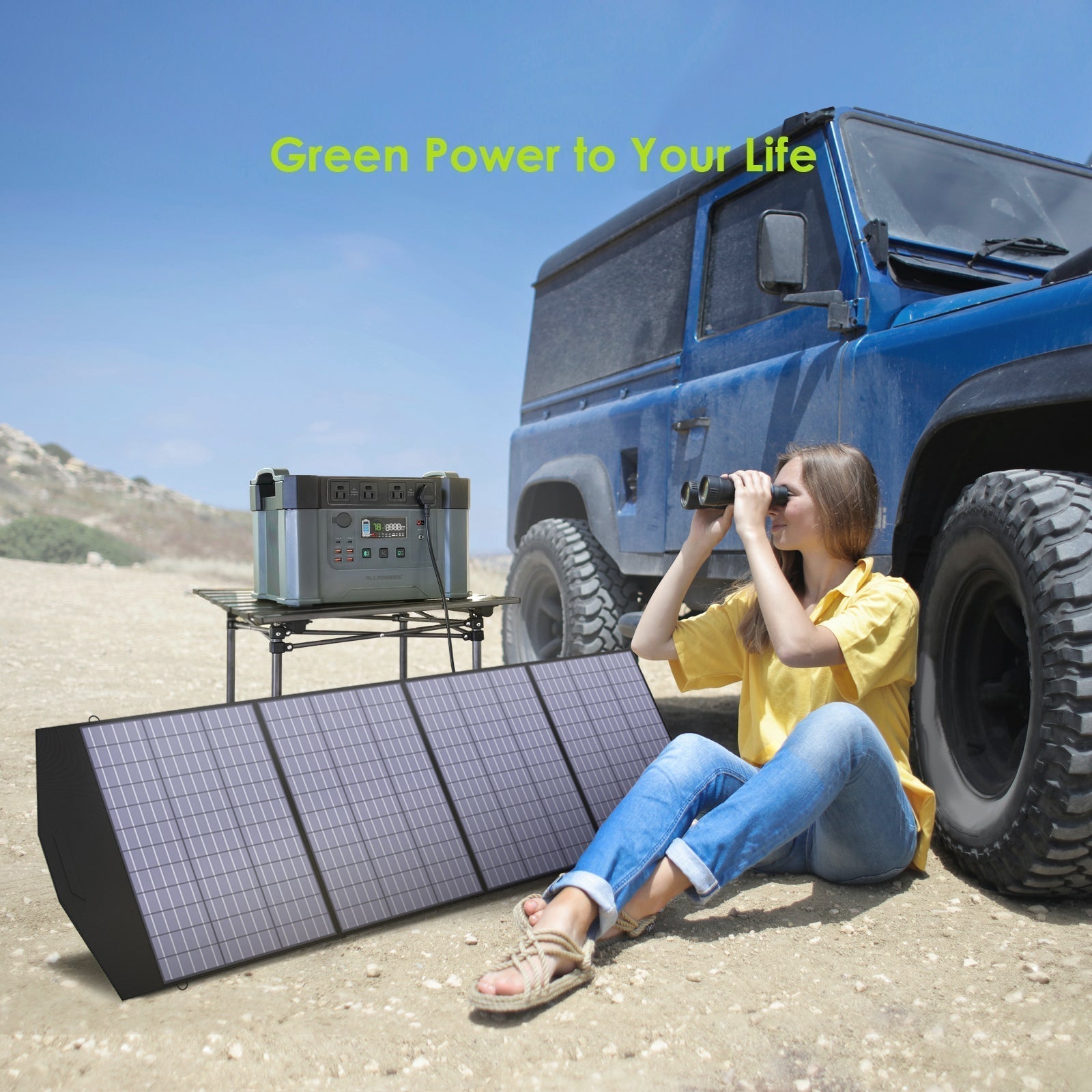 ALLPOWER 1800W Solar Generator Kit (R1500 + SP033 200W Solar Panel)