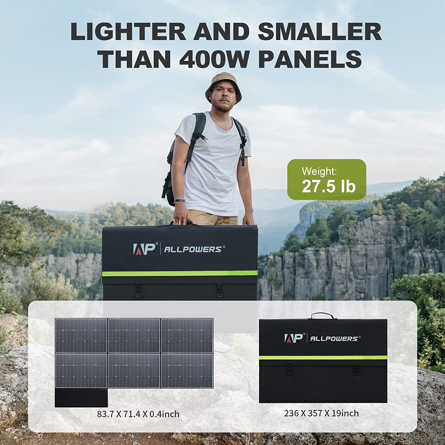 ALLPOWERS 3600W Solar Generator Kit (R4000 + SP039 600W Solar Panel)