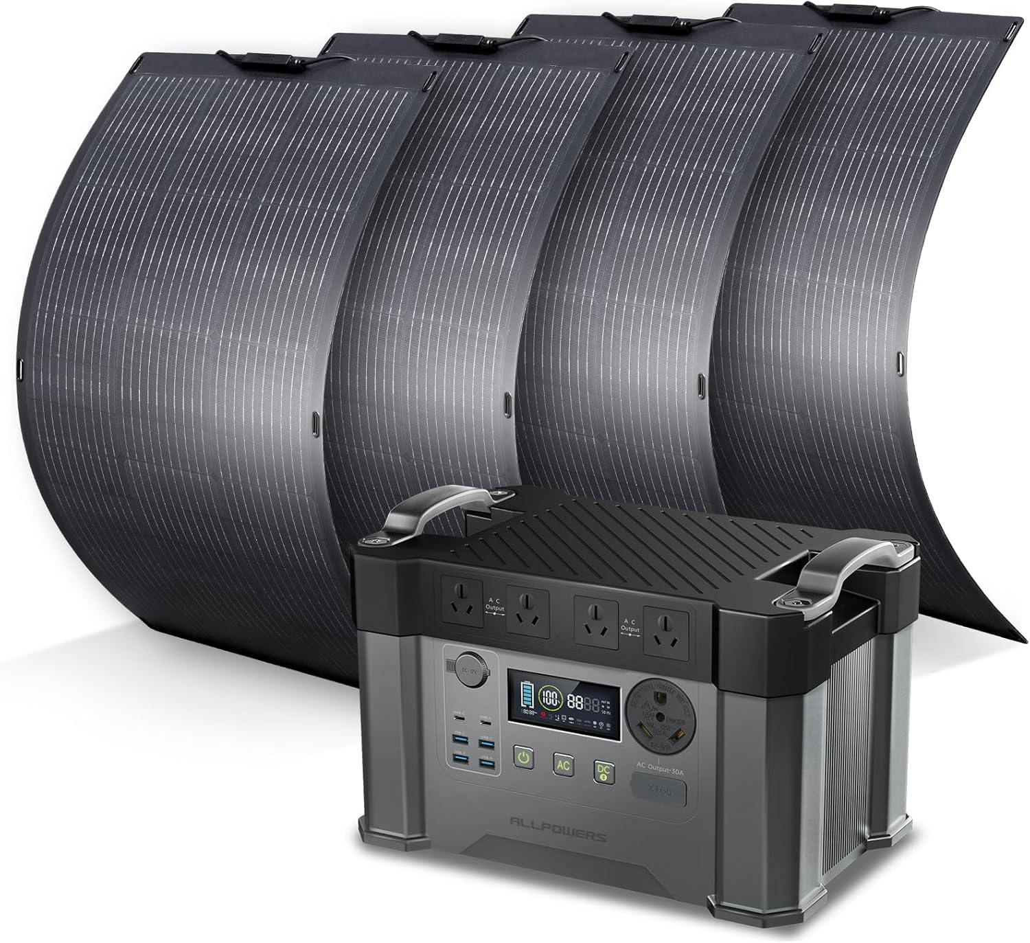ALLPOWERS 2400W Solar Generator Kit (S2000 Pro + SF100 100W Flexible Solar Panel)