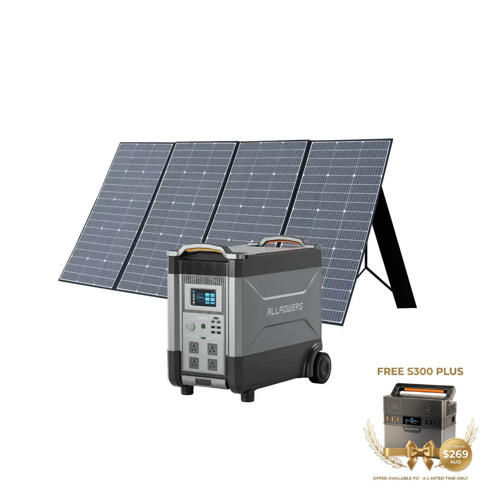 ALLPOWERS 4000W Solar Generator Kit (R4000 V2 + SP037 400W Solar Panel)
