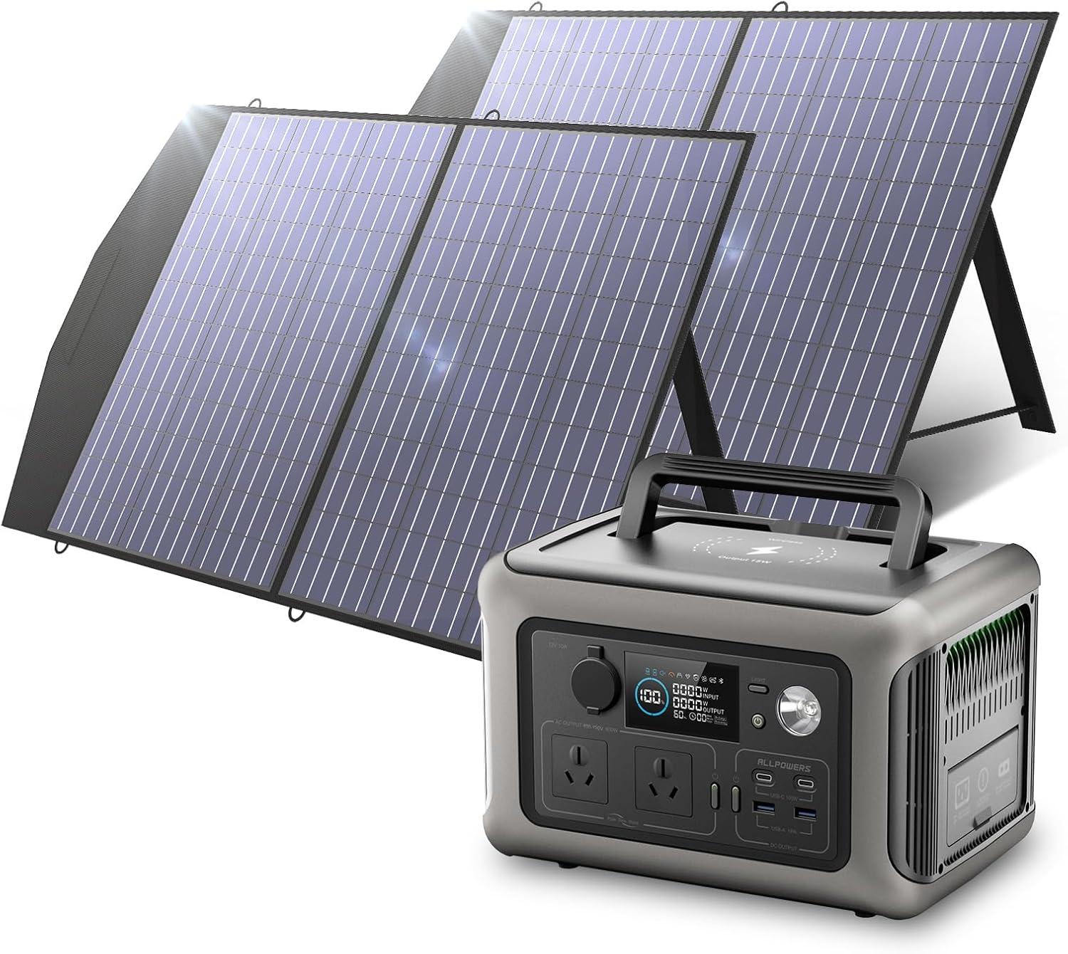 ALLPOWERS 600W Solar Generator Kit (R600 + SP027 100W Solar Panel)