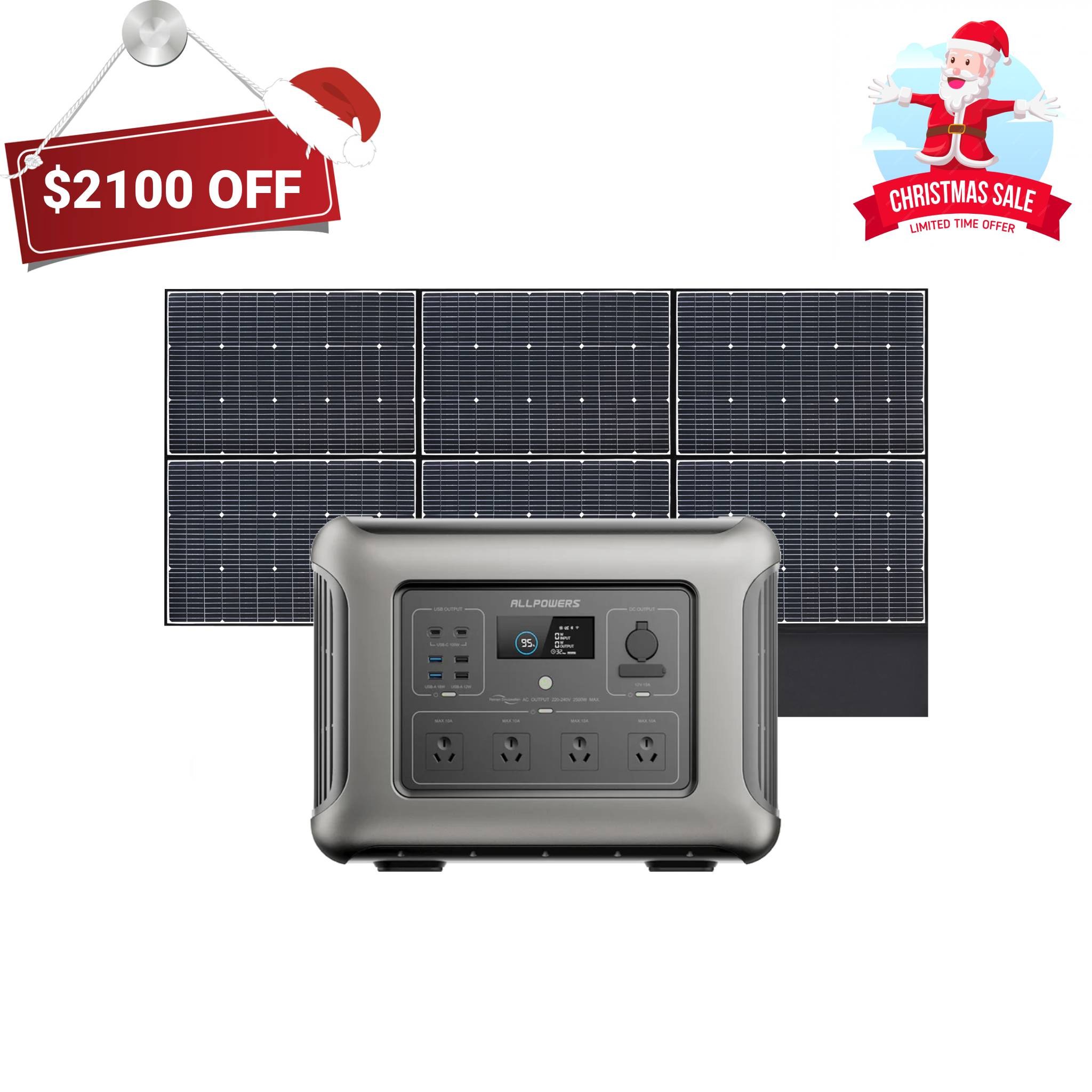 ALLPOWERS R2500 Portable Home Backup Power Station 2500W 2016Wh