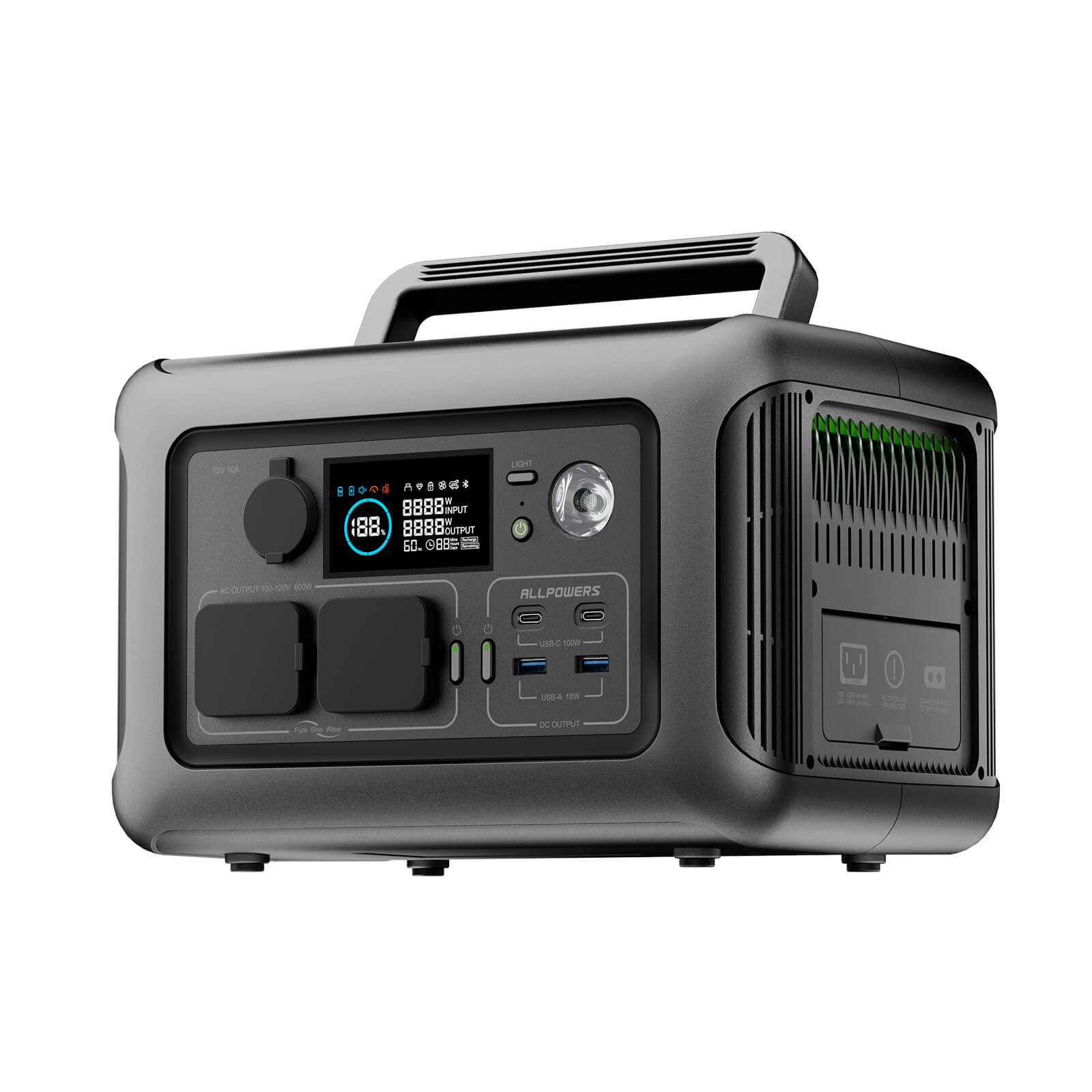 ALLPOWERS R600 Portable Power Station 600W 299Wh LiFeP04 Battery
