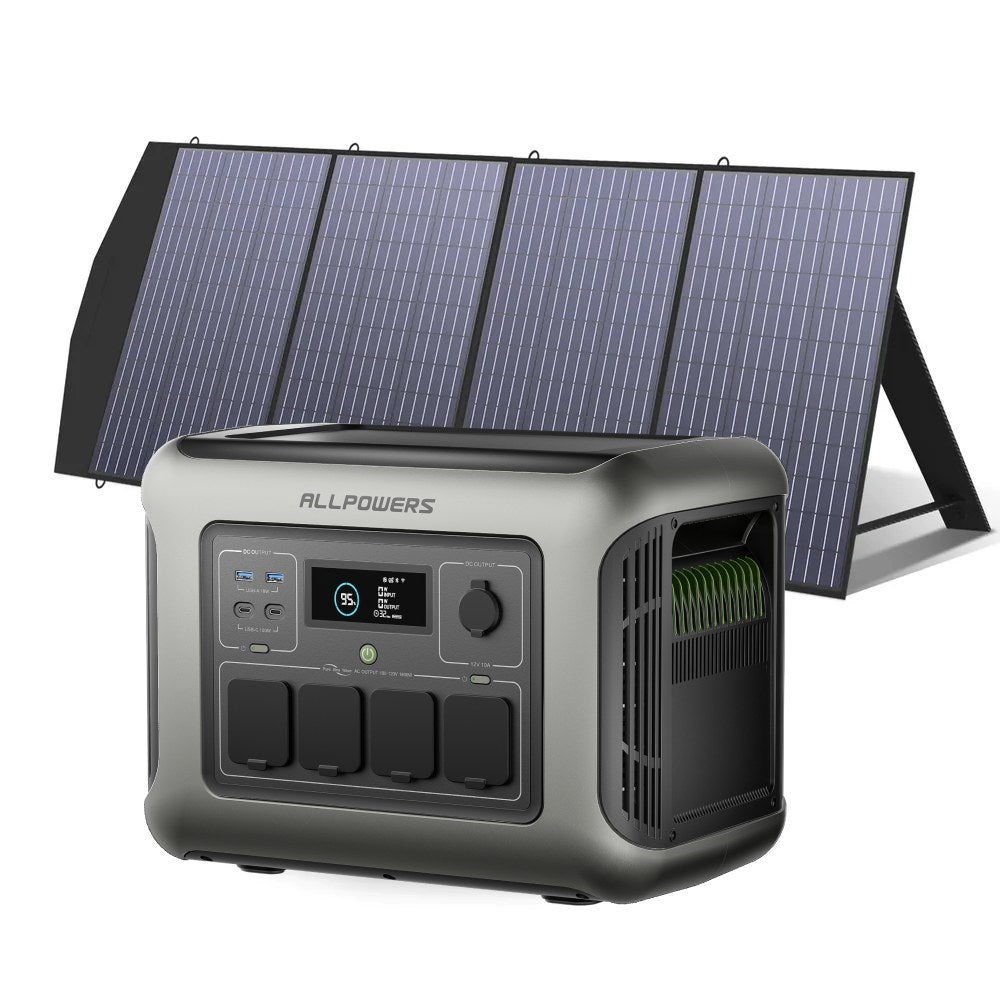 ALLPOWER 1600W Solar Generator Kit (R1500 LITE + SP033 200W Solar Panel)