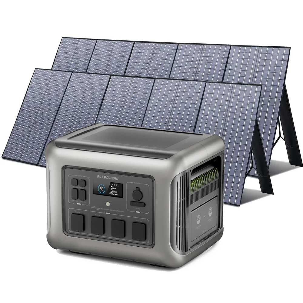 ALLPOWERS 2500W Solar Generator Kit (R2500 + SP037 400W Solar Panel)