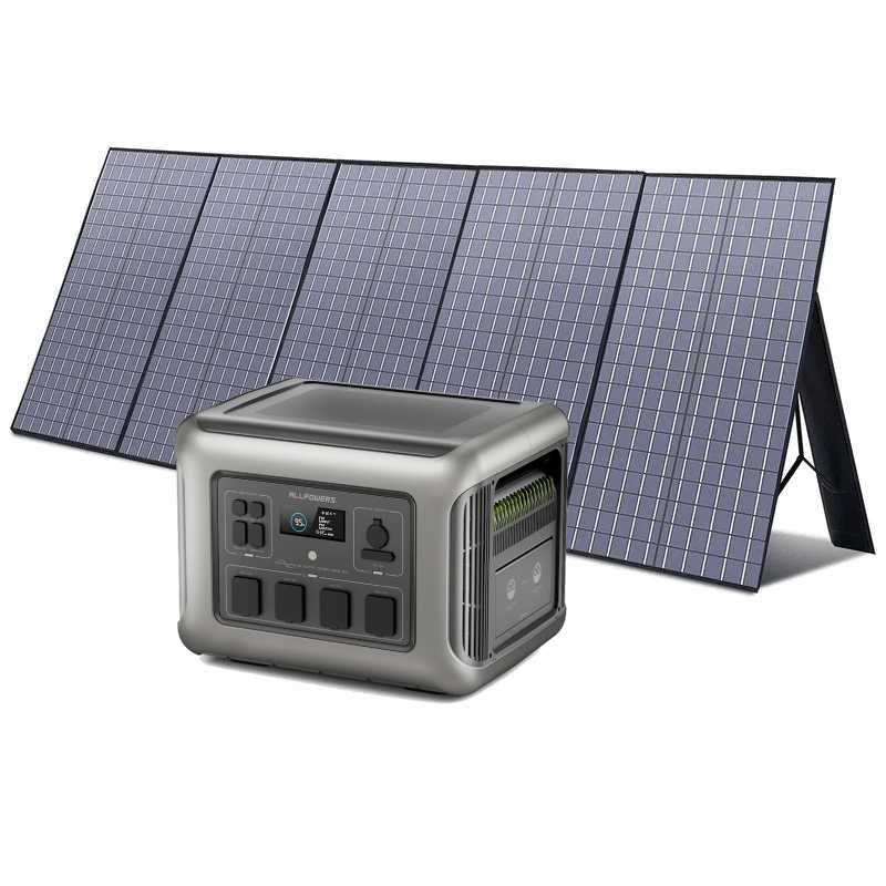 ALLPOWERS 2500W Solar Generator Kit (R2500 + SP037 400W Solar Panel)