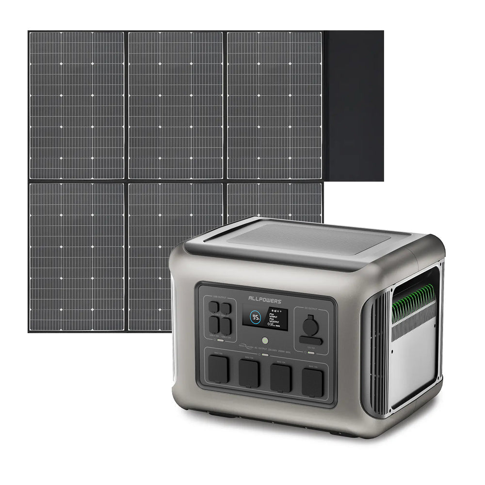 ALLPOWERS 2500W Solar Generator Kit (R2500 + SP039 600W Solar Panel)
