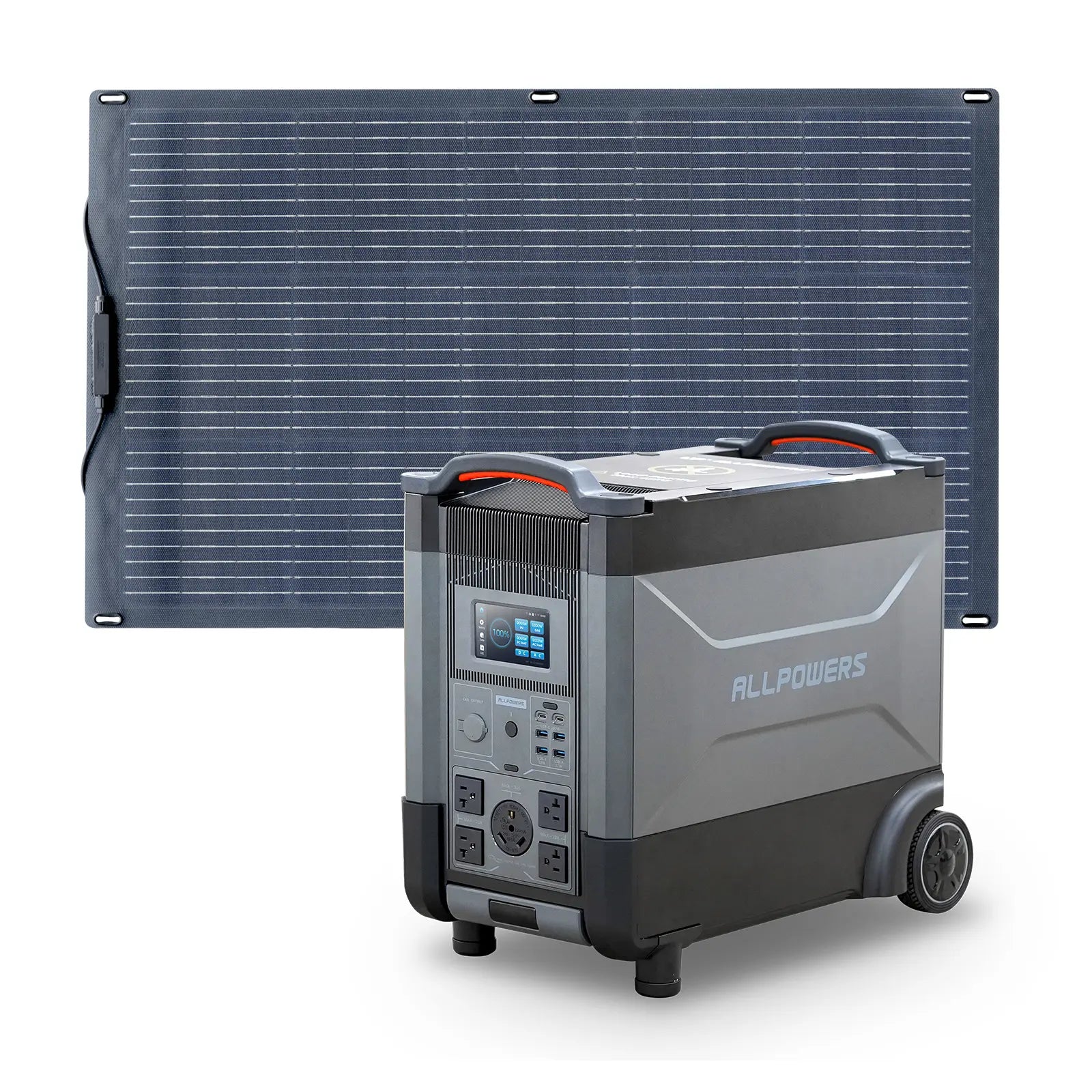 ALLPOWERS 3600W Solar Generator Kit (R4000 + SF100 100W Flexible Solar Panel)