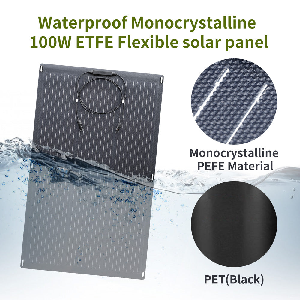 ALLPOWERS SF100 Monocrystalline Flexible Solar Panel 100W