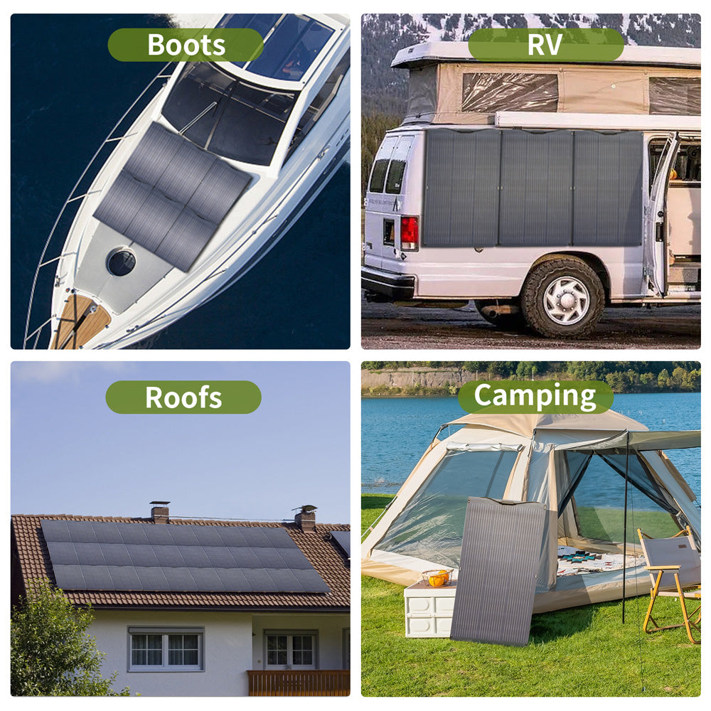 ALLPOWERS 600W Solar Generator Kit (R600 + SF100 100W Flexible Solar Panel)