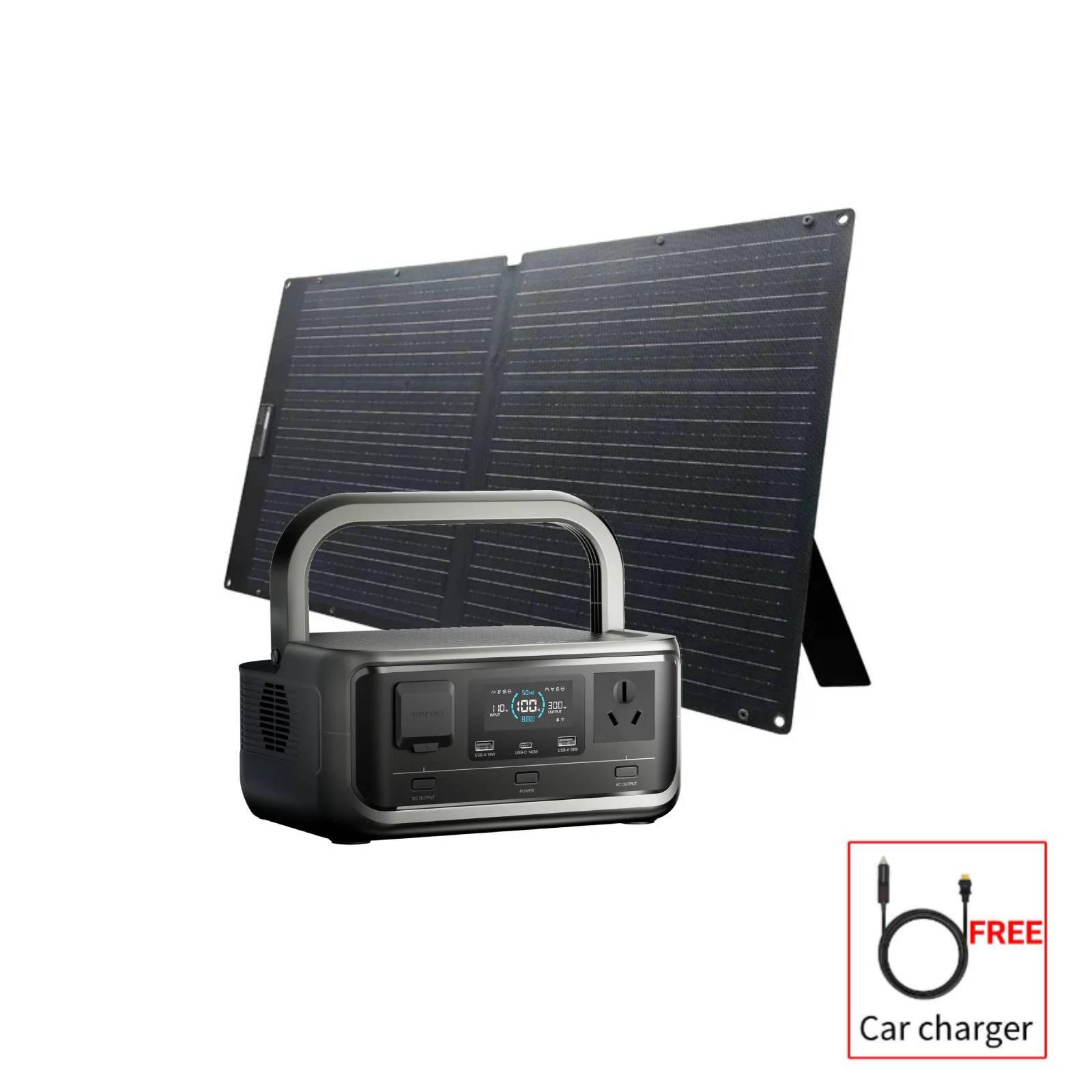ALLPOWERS 300W Solar Generator Kit (VOLIX P300+SOLAX SE100 100W Solar Panel)