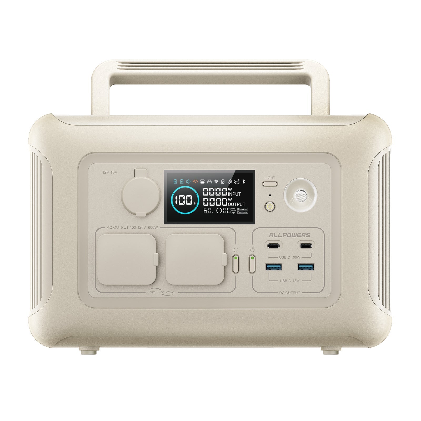 ALLPOWERS R600 Portable Power Station 600W 299Wh LiFeP04 Battery