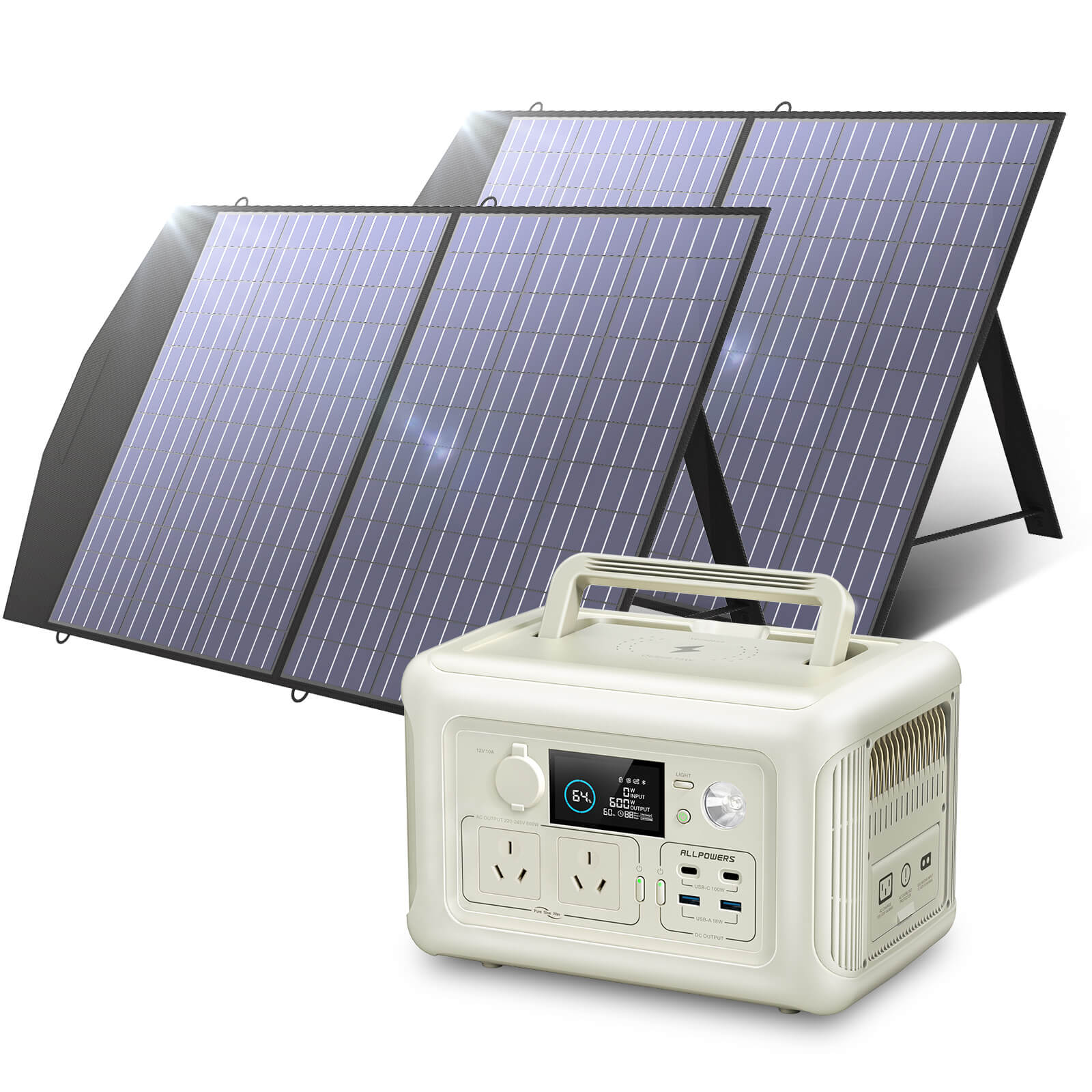 ALLPOWERS 600W Solar Generator Kit (R600 + SP027 100W Solar Panel)