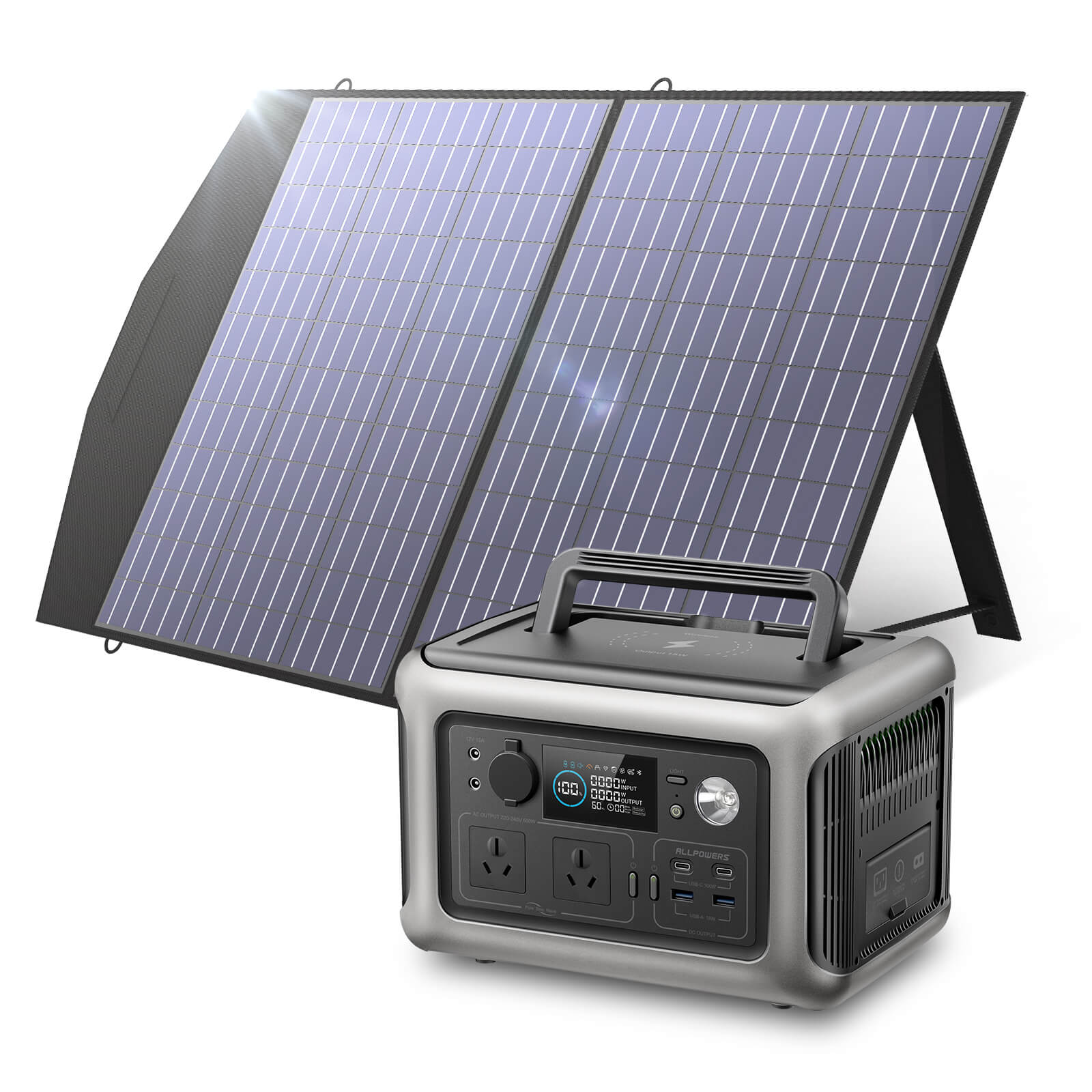 ALLPOWERS 600W Solar Generator Kit (R600 + SP027 100W Solar Panel)