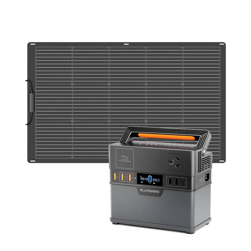 ALLPOWERS Solar Generator Kit 300W (S300 Plus + SF100 100W Flexible Solar Panel)