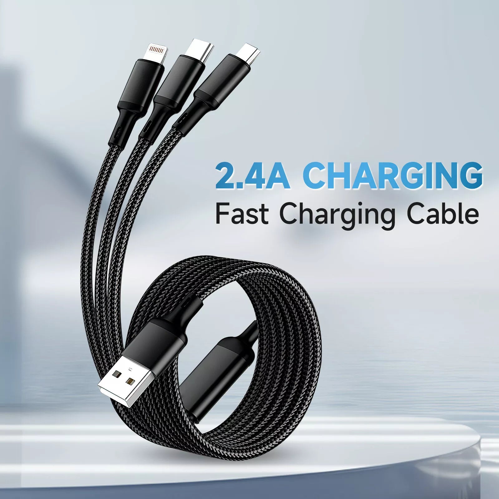 🎁 ALLPOWERS Multi USB cable, 3 in 1 universal charging cable nylon multiple charging cable for Phone (100% off)