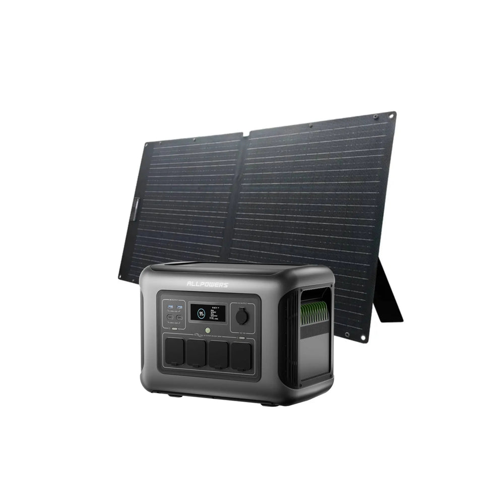 ALLPOWER 1600W Solar Generator Kit (R1500 LITE + SOLAX SE100 100W Solar Panel)