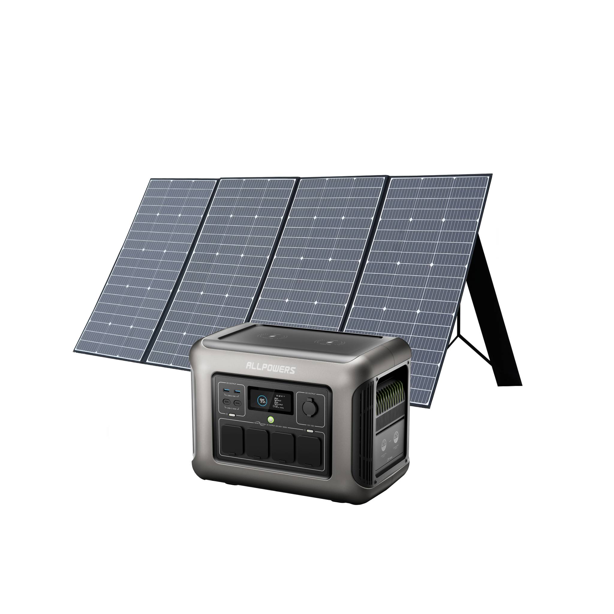 ALLPOWERS 1800W Solar Generator Kit (R1500 + SP037 400W Solar Panel)