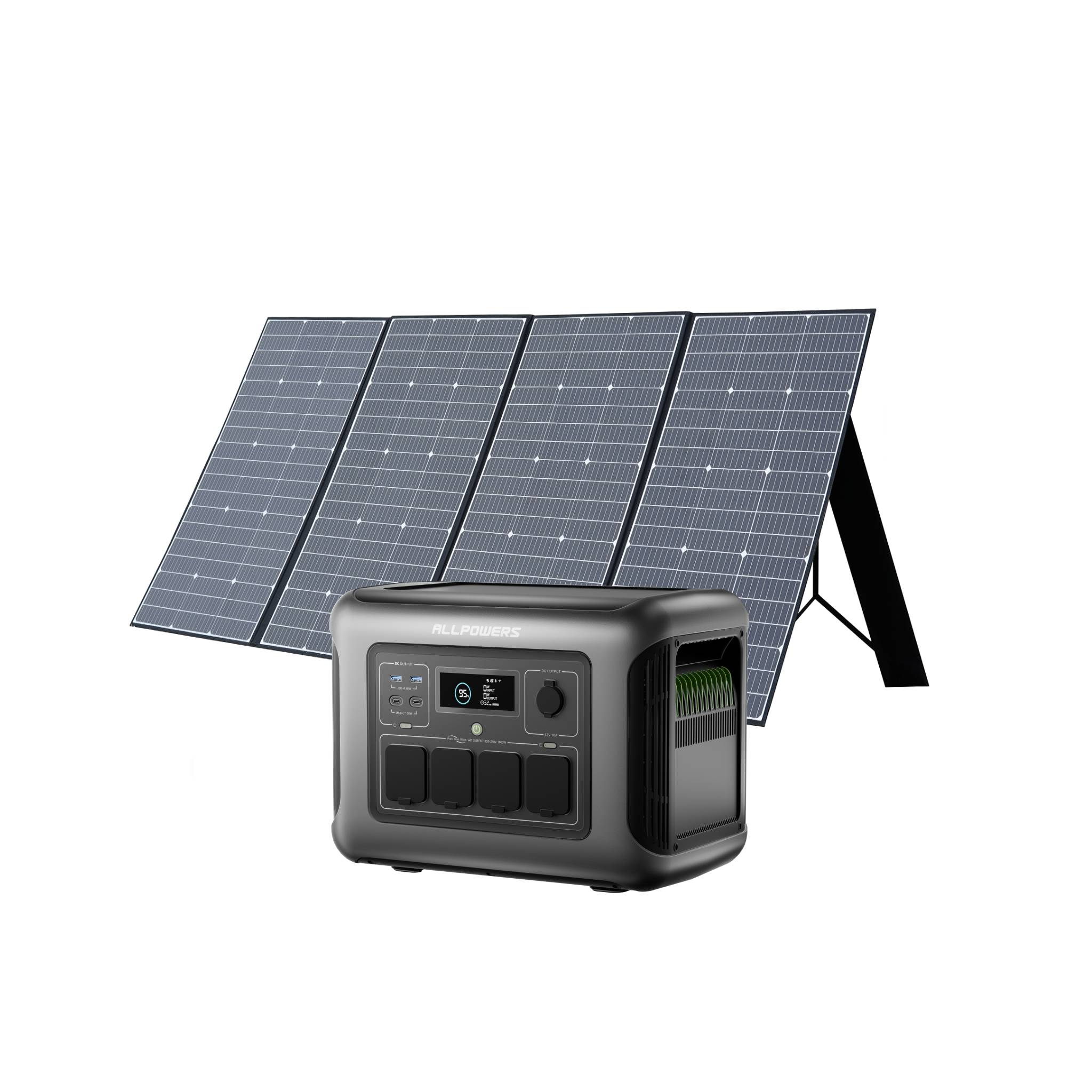 ALLPOWERS 1600W Solar Generator Kit (R1500 LITE + SP037 400W Solar Panel)