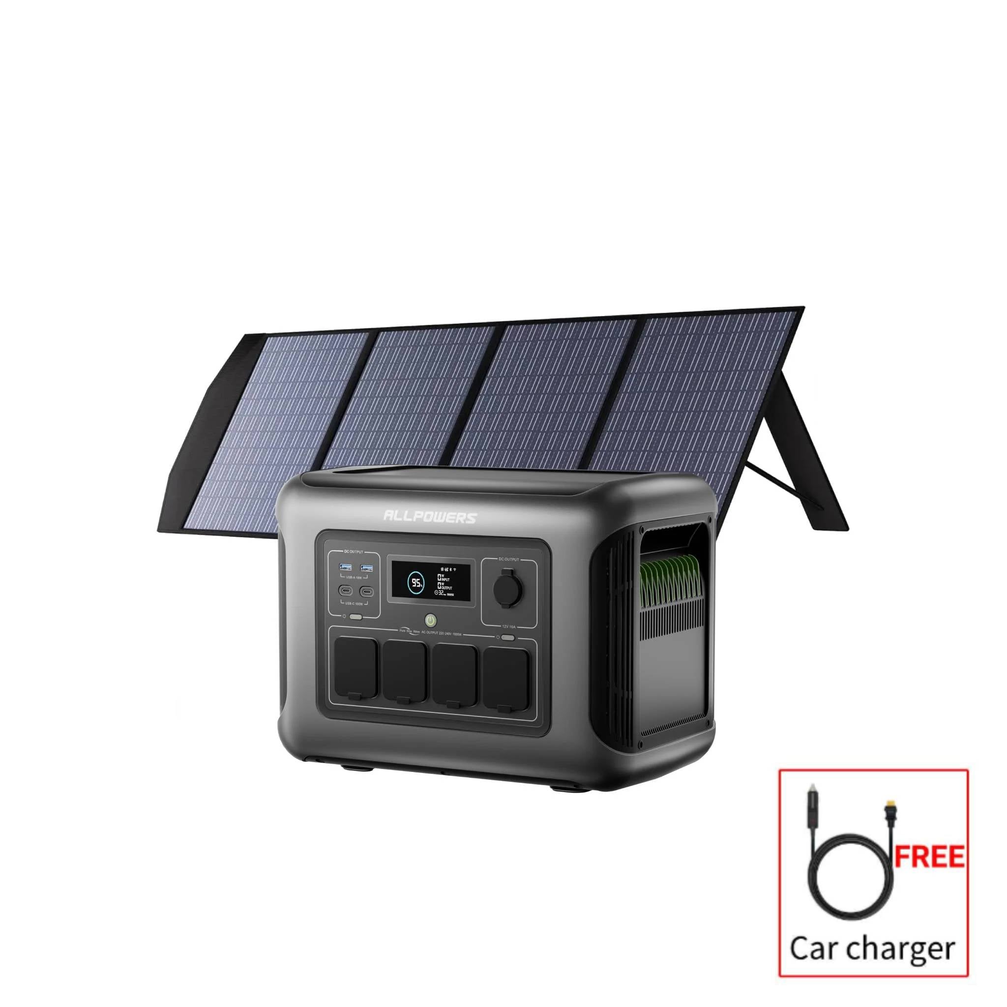 ALLPOWER 1600W Solar Generator Kit (R1500 LITE + SP033 200W Solar Panel)