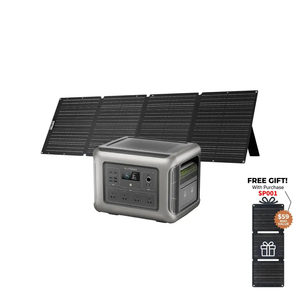 ALLPOWERS 2500W Solar Generator Kit (R2500 V2+ SOLAX SE200 200W Solar Panel)