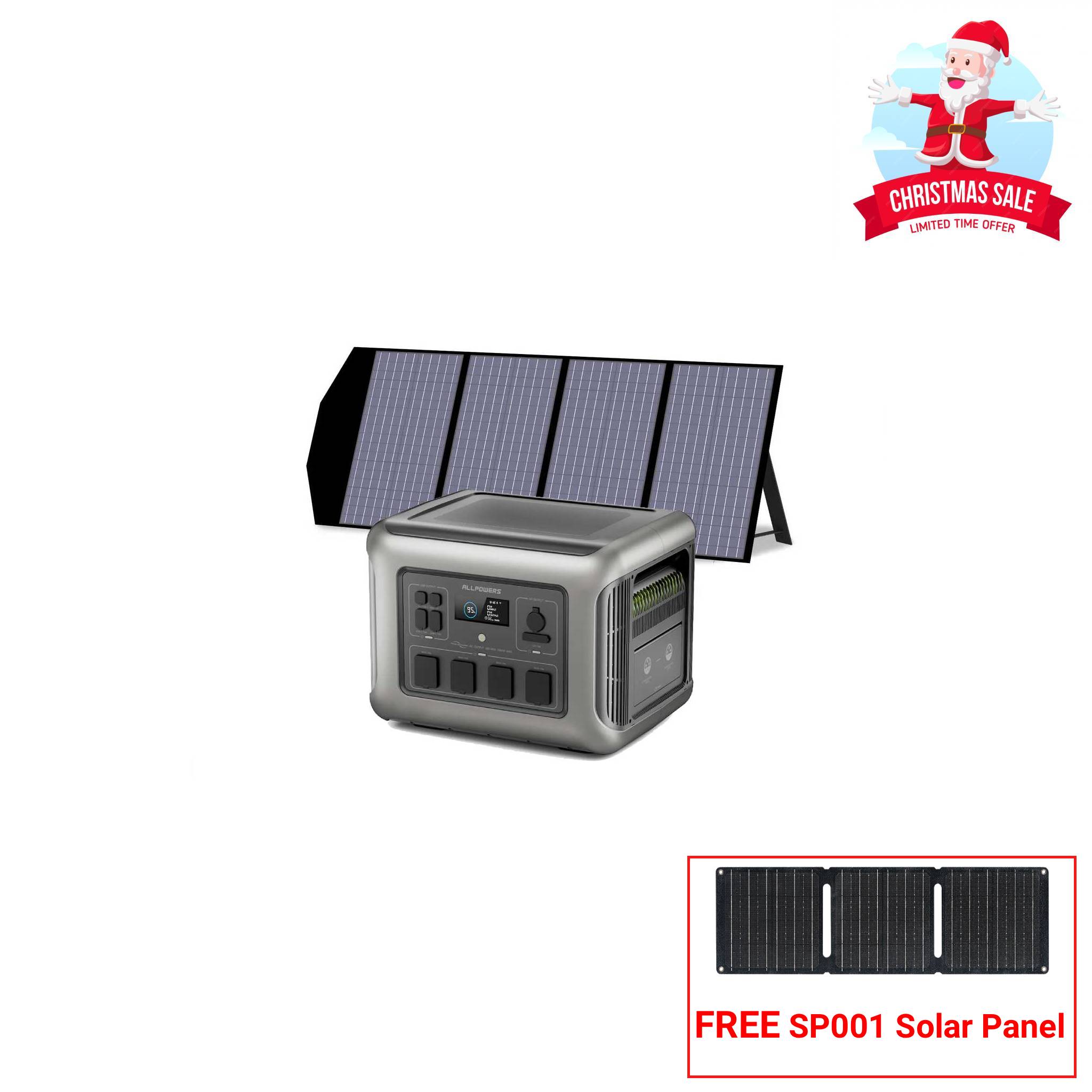 ALLPOWERS 2500W Solar Generator Kit (R2500 + SP029 140W Solar Panel)