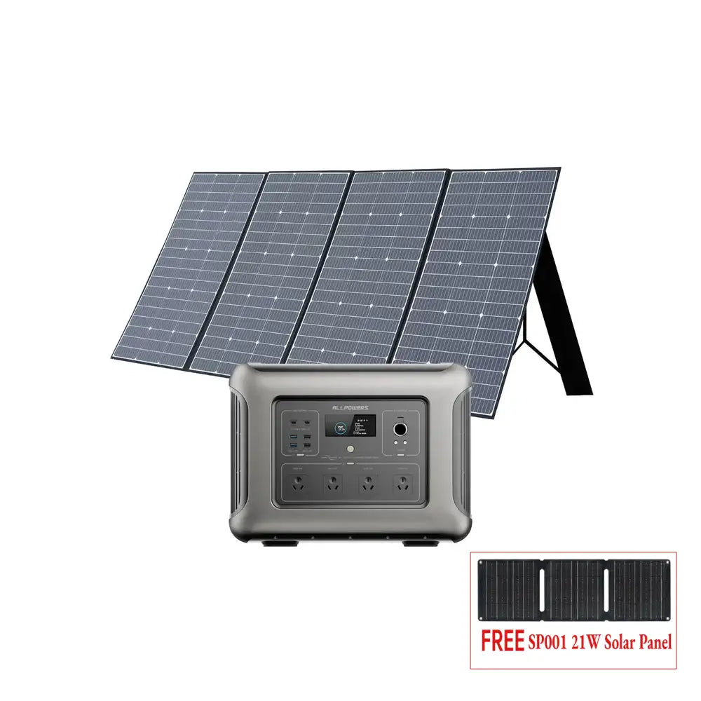 ALLPOWERS 2500W Solar Generator Kit (R2500 V2+ SP037 400W Solar Panel)