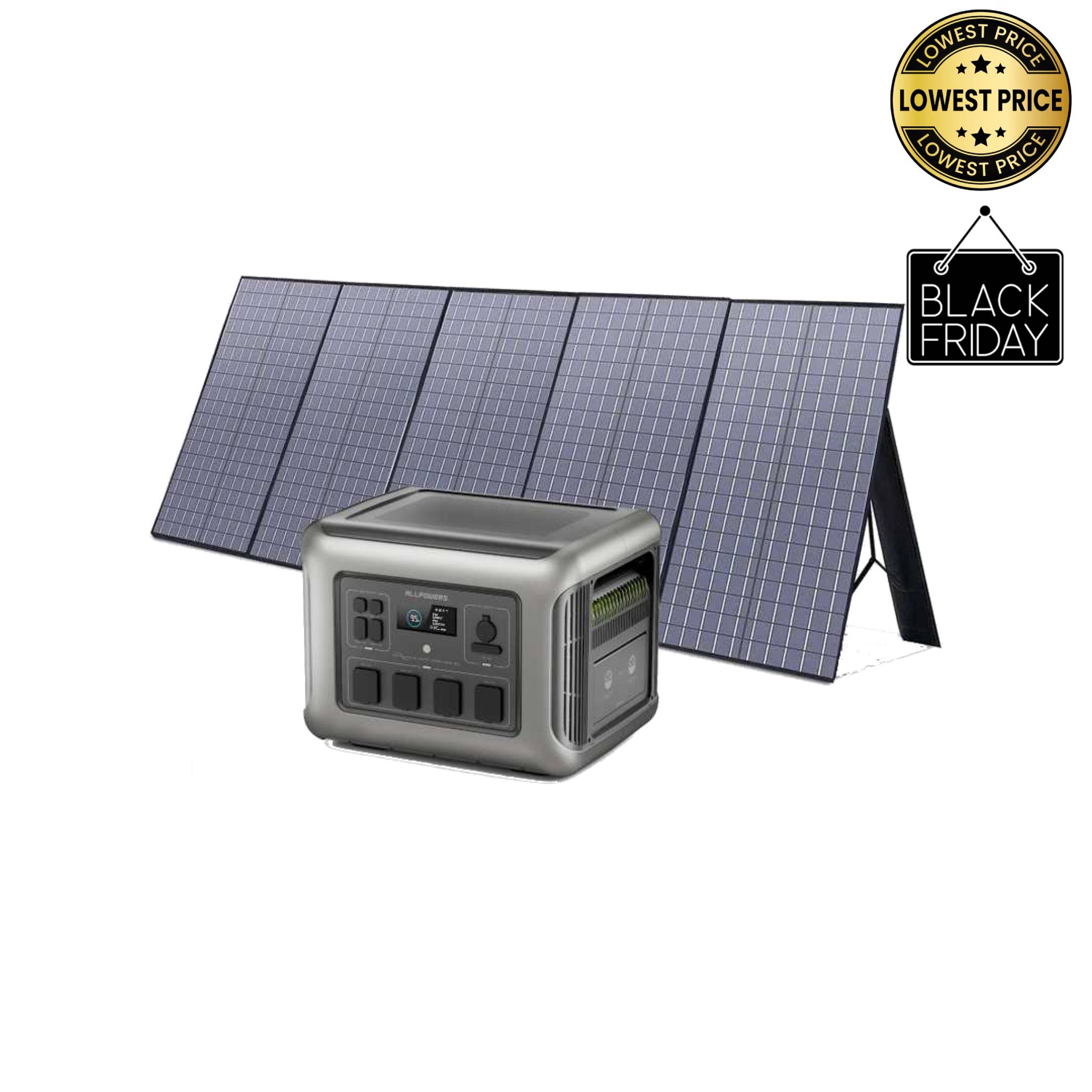 ALLPOWERS 2500W Solar Generator Kit (R2500 + SP037 400W Solar Panel)