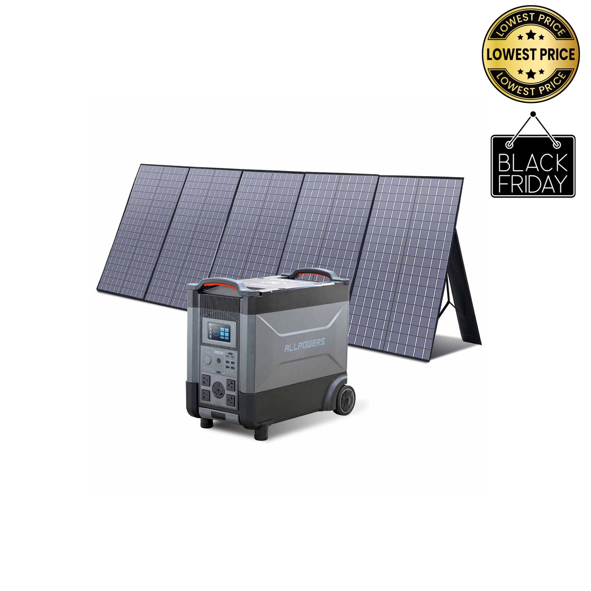 ALLPOWERS 3600W Solar Generator Kit (R4000 + SP037 400W  Solar Panel)