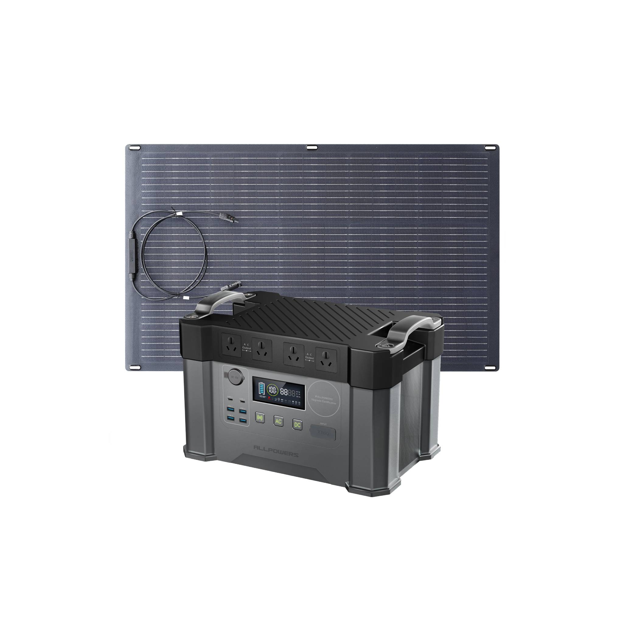 ALLPOWERS 2400W Solar Generator Kit (S2000 Pro + SF200 200W Flexible Solar Panel)