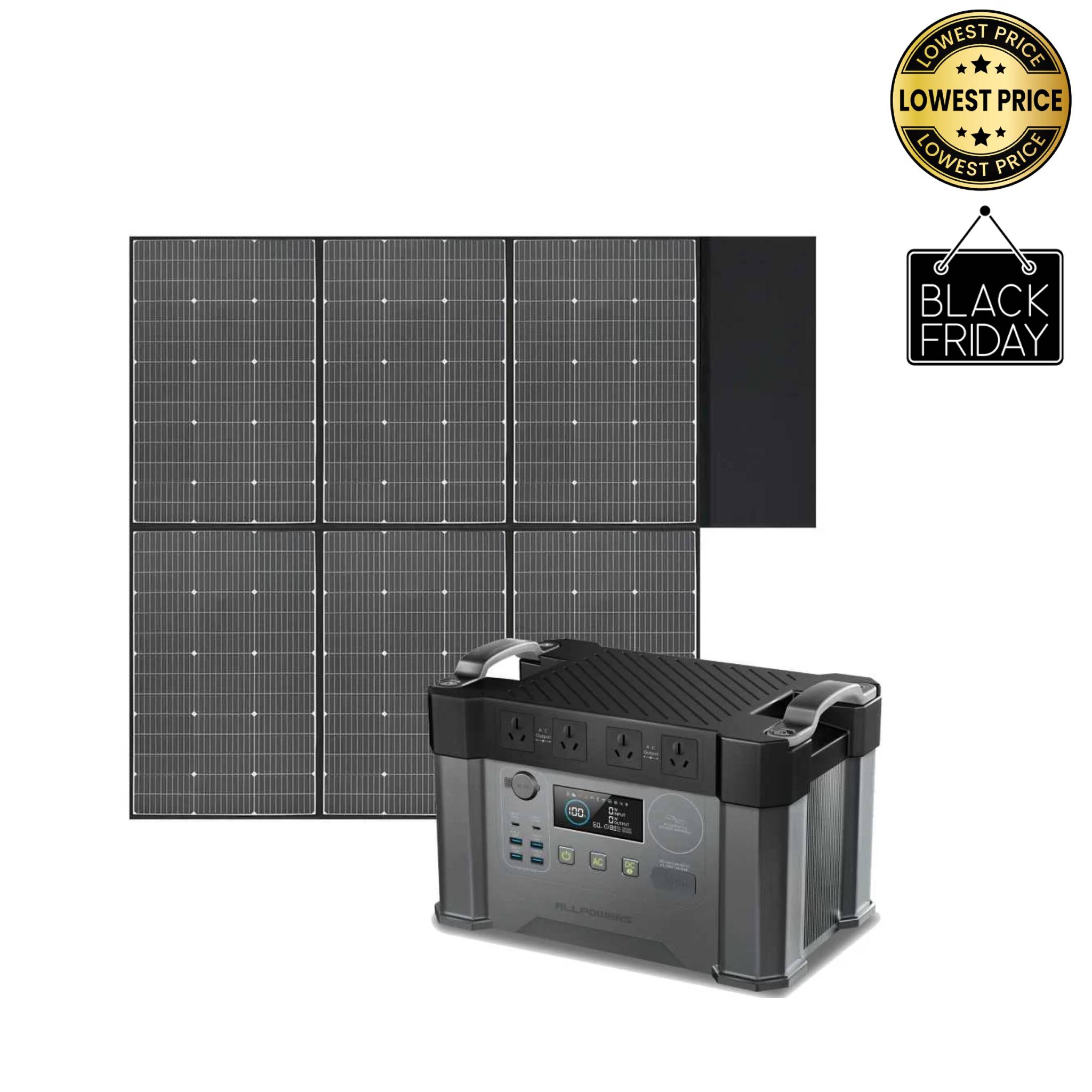ALLPOWERS 2400W Solar Generator Kit (S2000 Pro + SP039 600W Solar Panel)