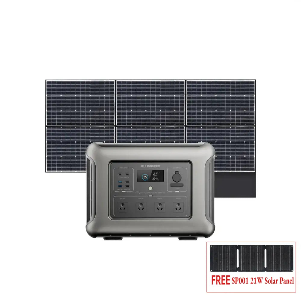 ALLPOWERS 2500W Solar Generator Kit (R2500 V2+ SP039 600W Solar Panel)