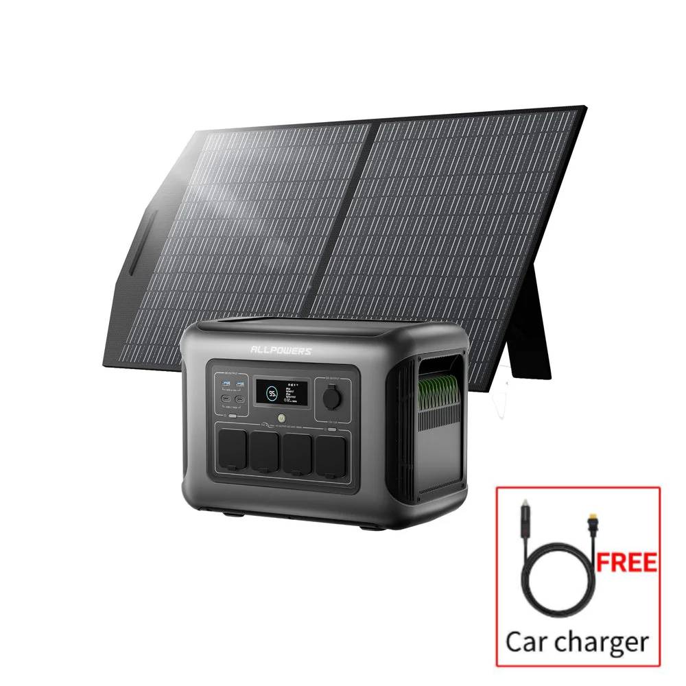 ALLPOWER 1600W Solar Generator Kit (R1500 LITE + SP027 100W Solar Panel)
