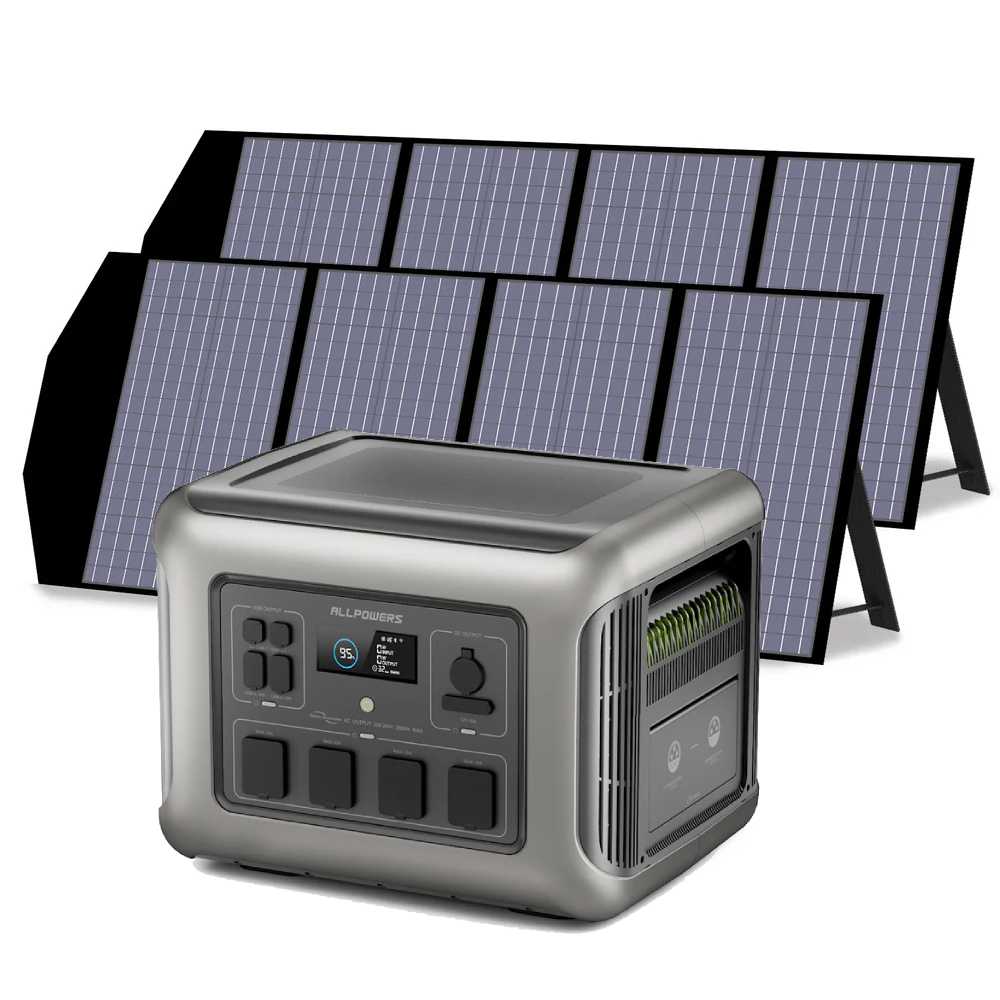 ALLPOWERS 2500W Solar Generator Kit (R2500 V2+ SP029 140W Solar Panel)