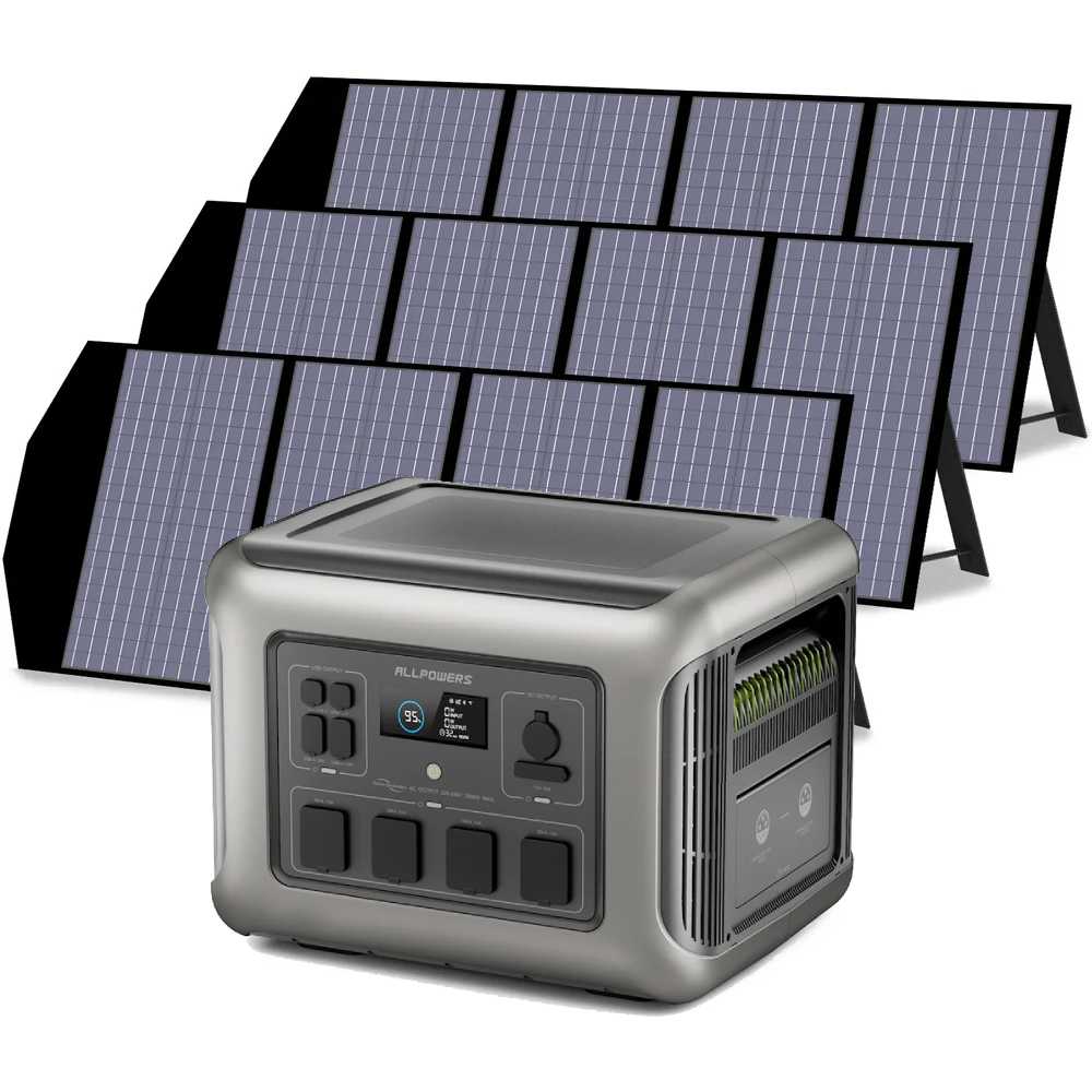 ALLPOWERS 2500W Solar Generator Kit (R2500 V2+ SP029 140W Solar Panel)