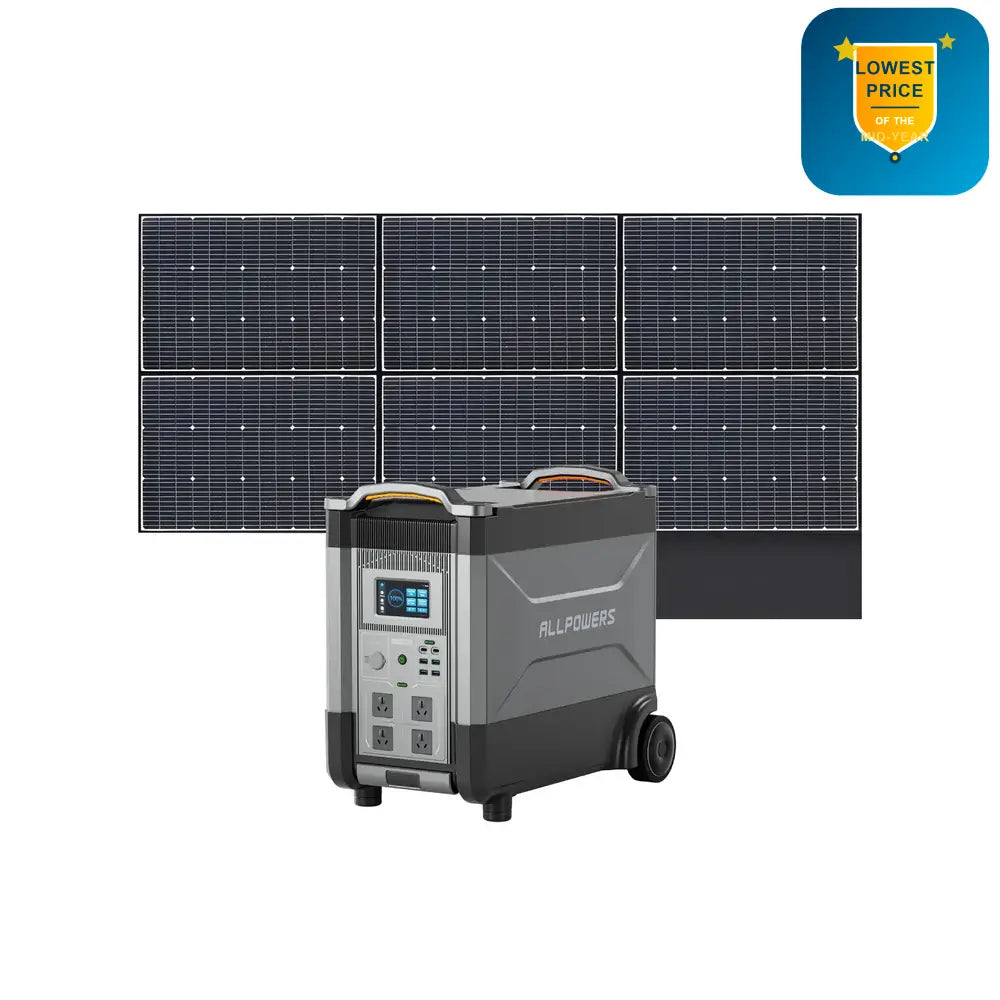 ALLPOWERS 3600W Solar Generator Kit (R4000 V2 + SP039 600W Solar Panel)