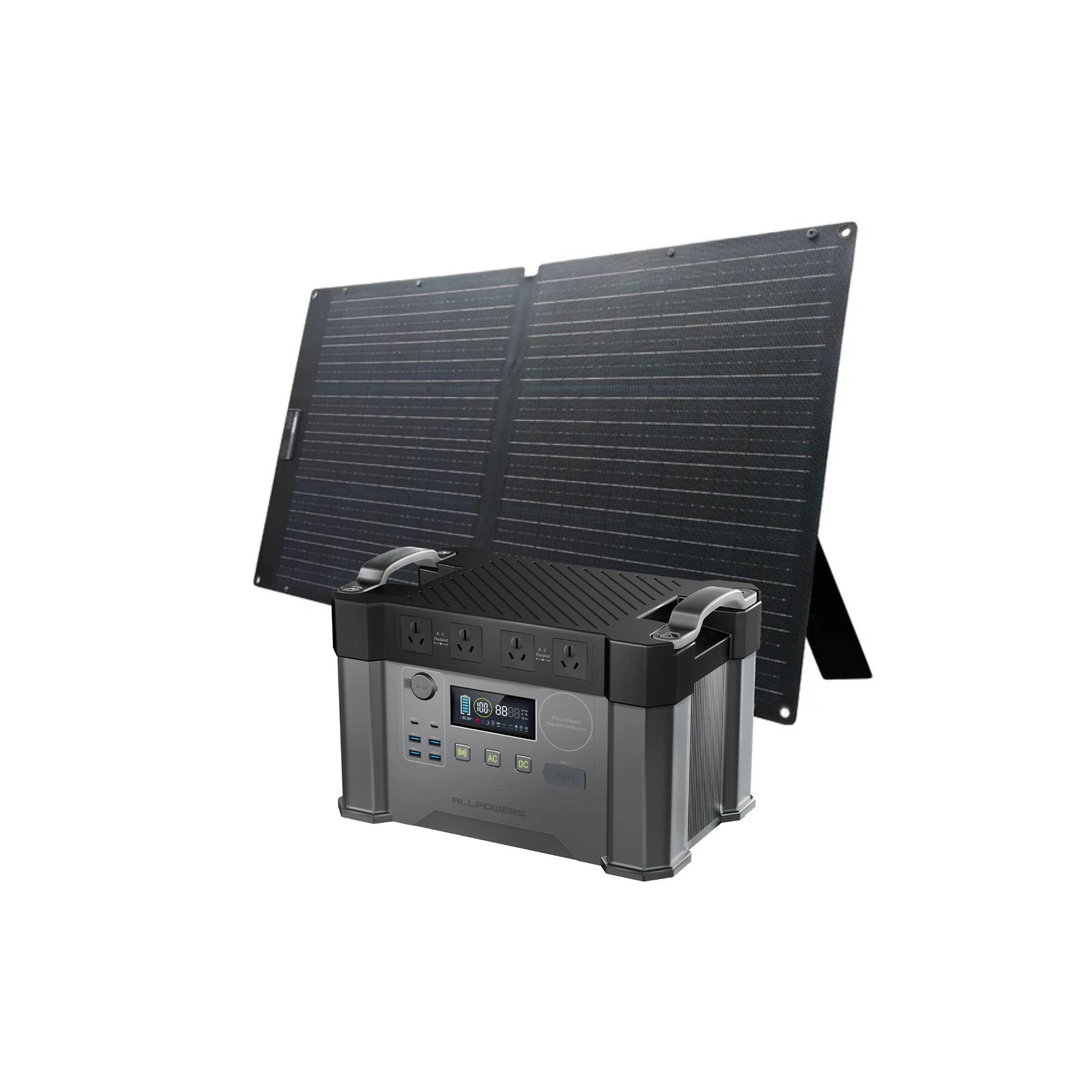ALLPOWERS 2400W Solar Generator Kit (S2000 Pro + SOLAX SE100 100W Solar Panel)