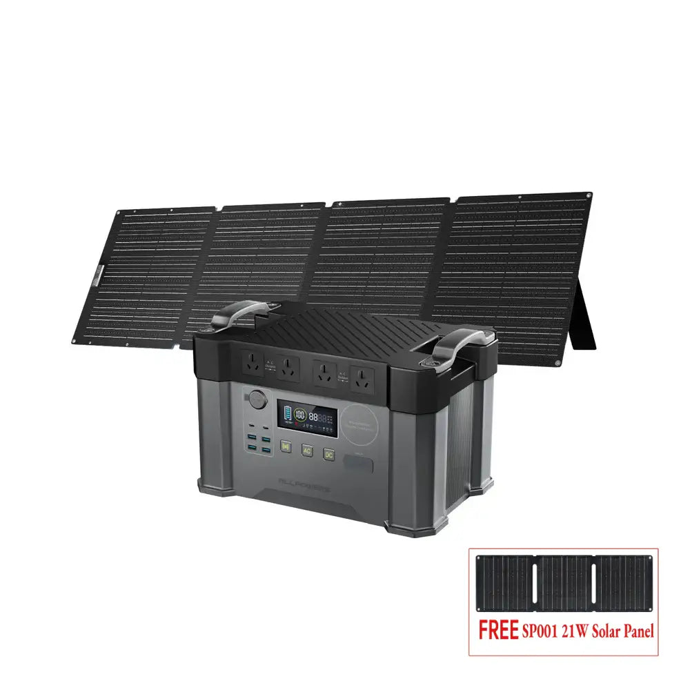 ALLPOWERS 2400W Solar Generator Kit (S2000 Pro + SOLAX SE200 200W Solar Panel)