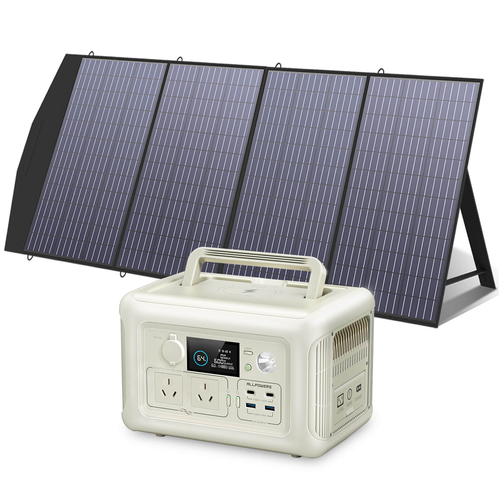 ALLPOWERS 600W Solar Generator Kit (R600 + SP033 200W Solar Panel)